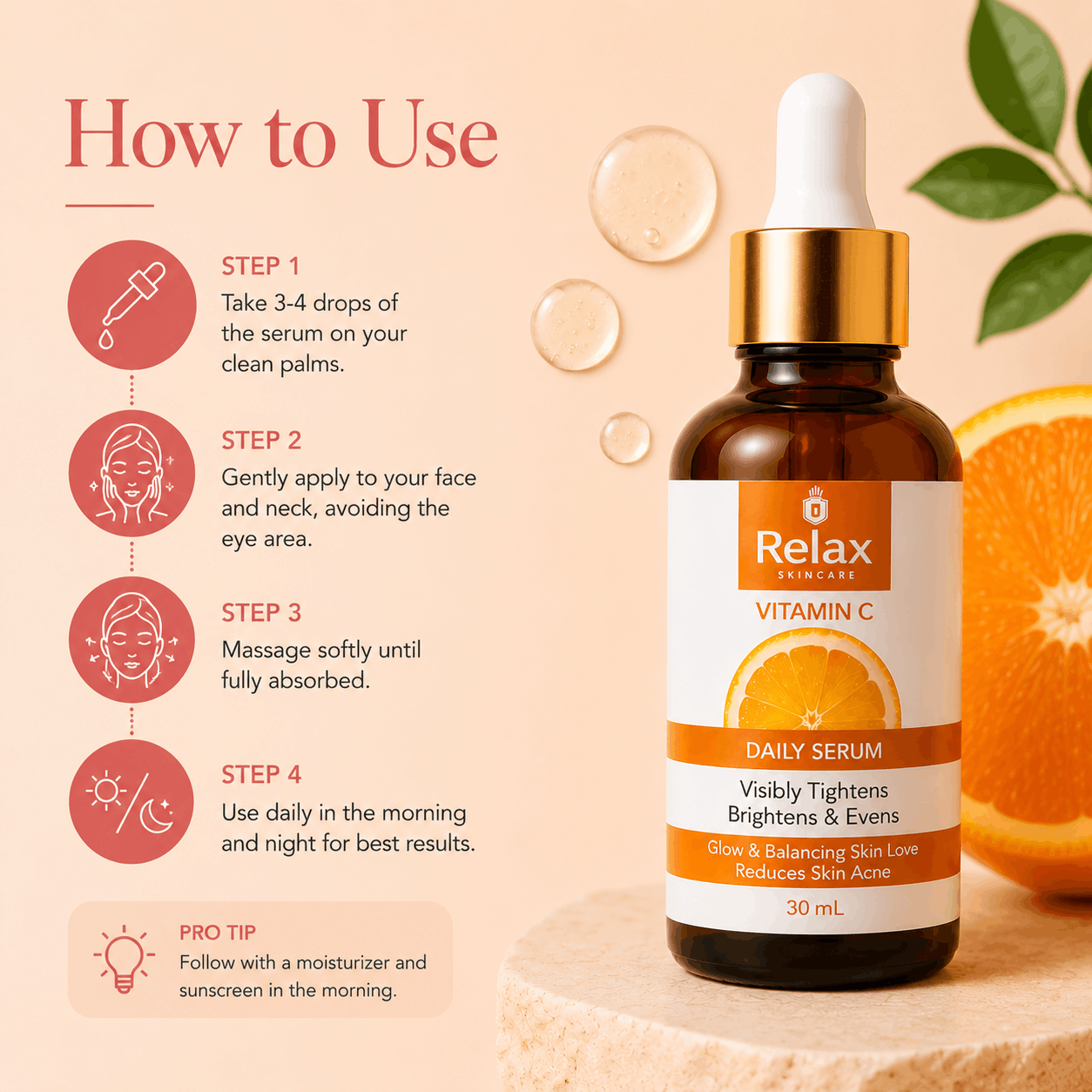 Relax Vitamin C - For Skin Tightening & Radiant Glow - 30ml